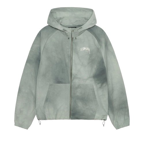 Stüssy Beach Shell Wave Dye Zip Hoodie 'Sage' - 115745-SAGE