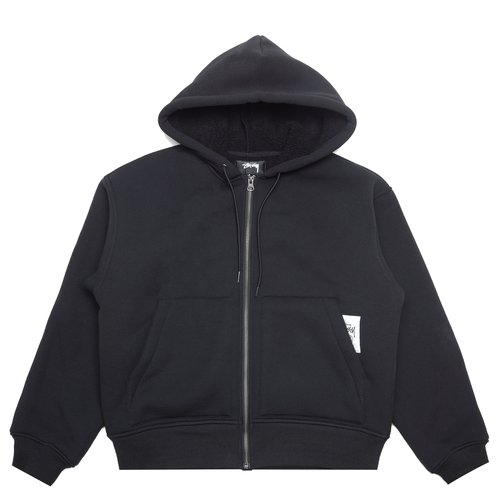 Stüssy Bonded Sherpa Hoodie - Black - 118585-BLAC