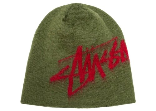 Stüssy Brushed Out Stock Skullcap - Army - 1321191