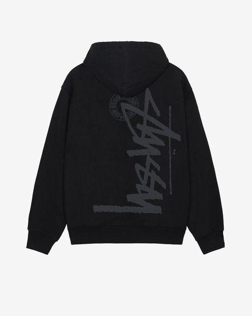 Stüssy Buana Stock Zip Hoodie - Black - 1975090