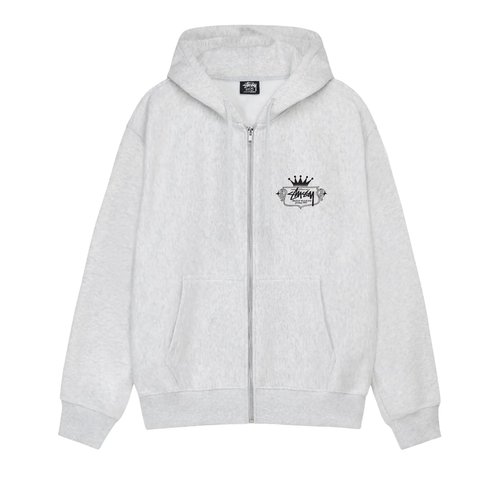 Stüssy Built To Last Zip Hoodie - 1975028 ASH