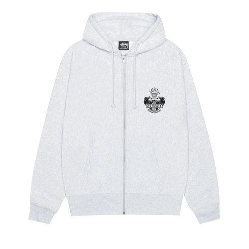 Stüssy Built To Last Zip Hoodie - 1975125 ASH