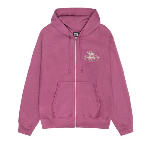 Stüssy Built To Last Zip Hoodie - Berry - 1975028-BERR