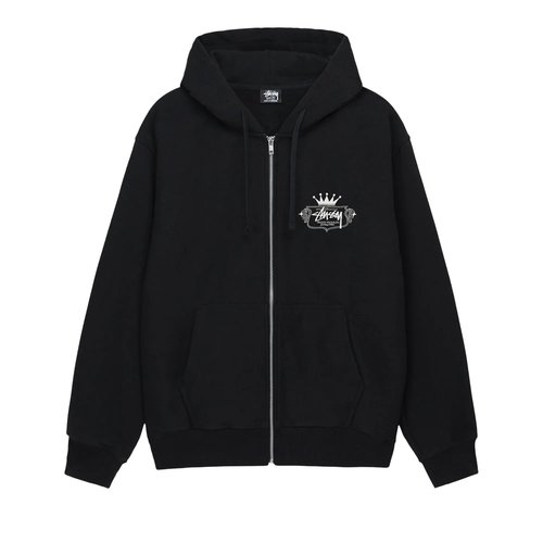 Stüssy Built To Last Zip Hoodie - Black - 1975028-BLAC