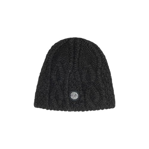 Stüssy Cable Knit Skullcap - Black - 1321189-BLAC