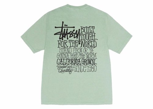 Stüssy California Grown Pigment Dyed Tee Shirt - Granite