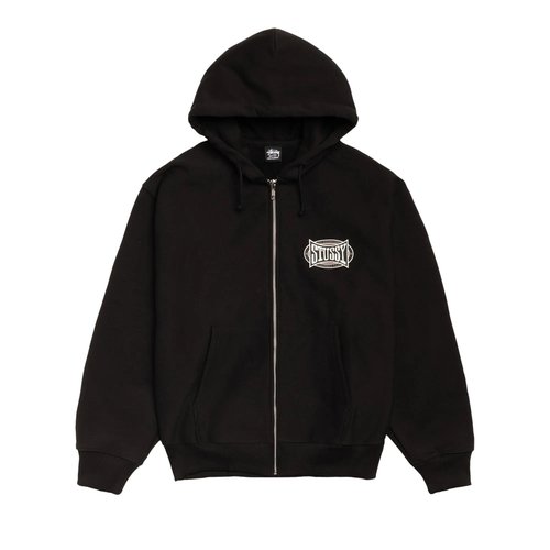Stussy Champion Oval Zip Hoodie - 1975144 BLAC