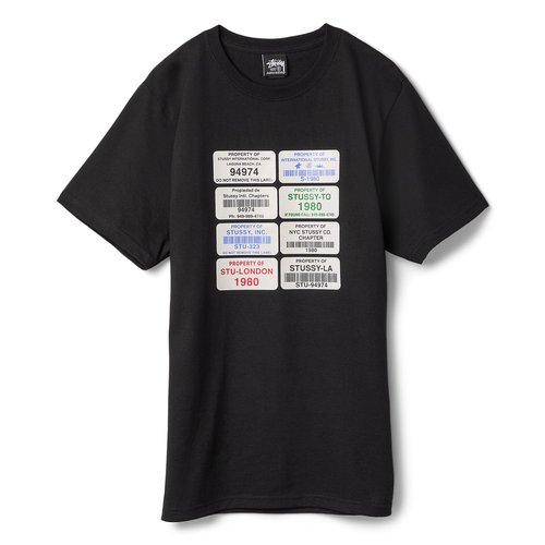 Stüssy Codes Tee | Size S - Black - 1905057-BLAC