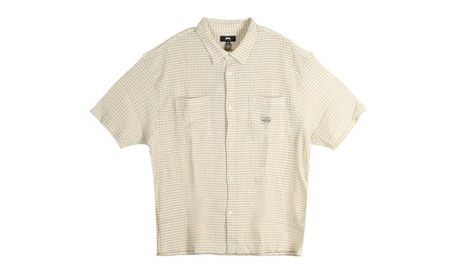 Stüssy Crinkled Check Short - Tan - 1110371-TANN