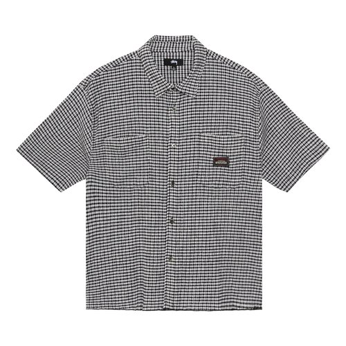 トップス STUSSY CRINKLED CHECK SS SHIRT stussy CRINKLED CHECK SS SHIRT BLACK M トップス STUSSY 25SS