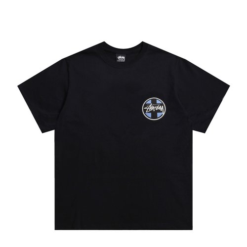 Stüssy Cross Dot Tee Pigment Dyed 'Black' - 1905112-BLAC