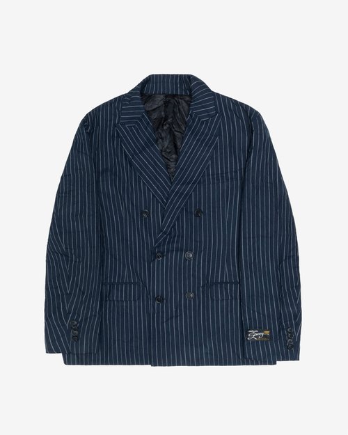 Stüssy Db Blazer Wrinkled Stripe - Navy - 115772