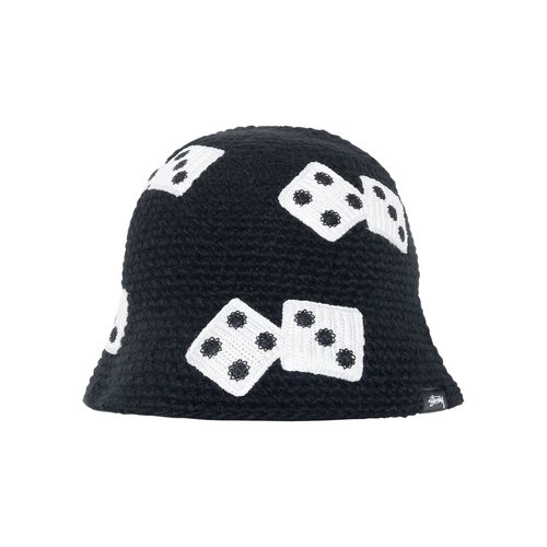Stüssy Dice Knit Bucket Hat - Black - 1321209-BLAC