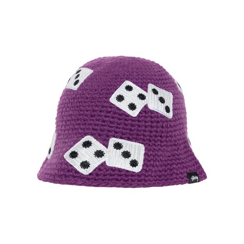 Stüssy Dice Knit Bucket Hat - Purple - 1321209-PURP