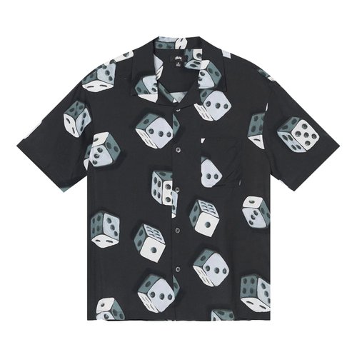 Stüssy Dice Pattern Shirt - Black - 1110215-BLAC