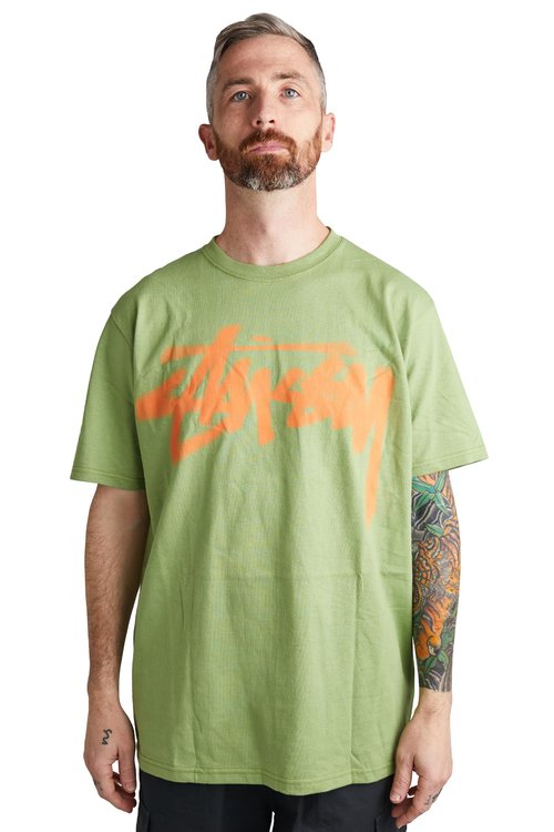 Stüssy Dizzy Stock Tee 'Moss' - 1904932-MOSS-S | Solesense