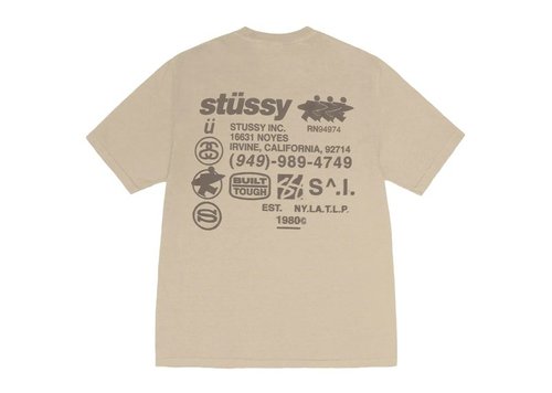 Stüssy DNA Pigment Dyed T-Shirt 'Granite' - 1905038-GRNI