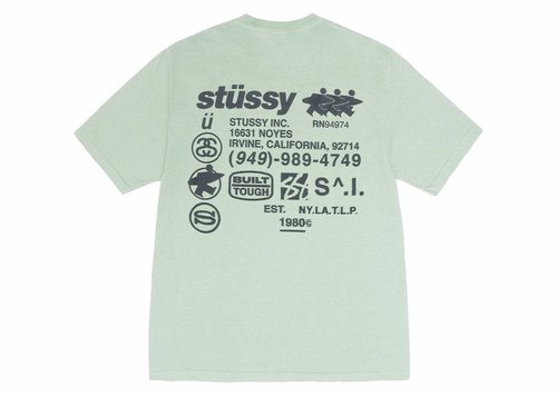 Stüssy DNA Pigment Dyed Tee Shirt - Granite - 1905038