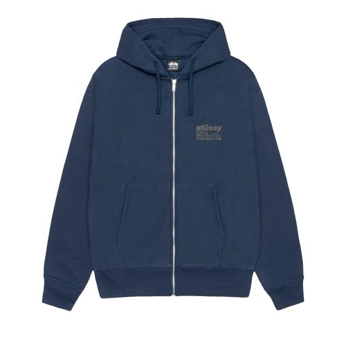 Stüssy DNA Zip Hoodie - Navy Blue - 1975038-NAVY