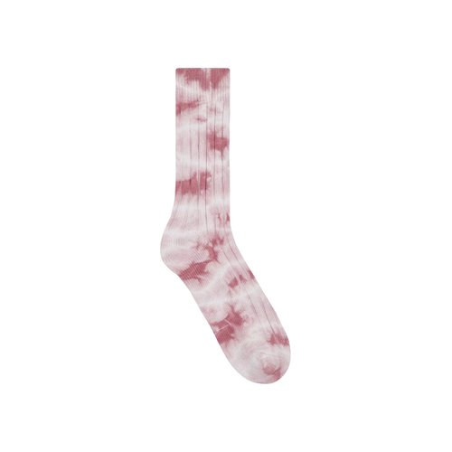 Stüssy Dyed Ribbed Crew Socks - Berry - 138741-BERR