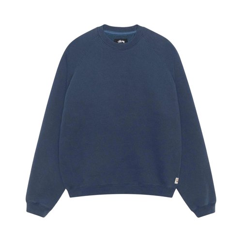 Stüssy Fleece Raglan Crew - Navy Blue - 118570-NAVY