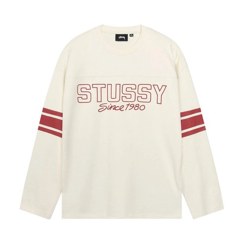Stüssy Football Crew - Bone - 1140373-BONE