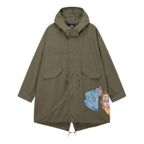 Stüssy Goldie Fishtail Parka - Olive Green - 115687