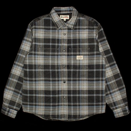 Stüssy Heavy Washed Plaid Shirt 'Blue' - 1110339 | Solesense