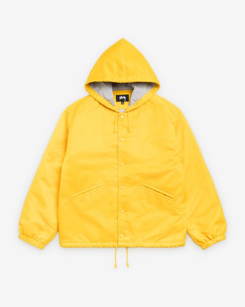 Stüssy Hooded Coaches Jacket - Yellow