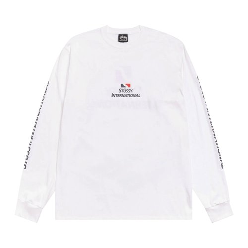 Stüssy International Long-Sleeve Tee - White - 1995146-WHIT