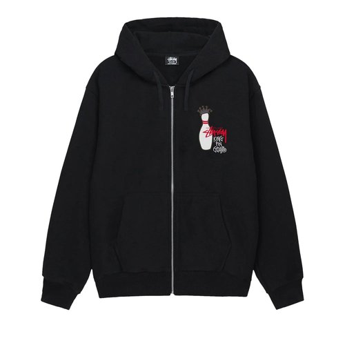 Stüssy Kingpin Zip Hoodie - Black - 1975037-BLAC