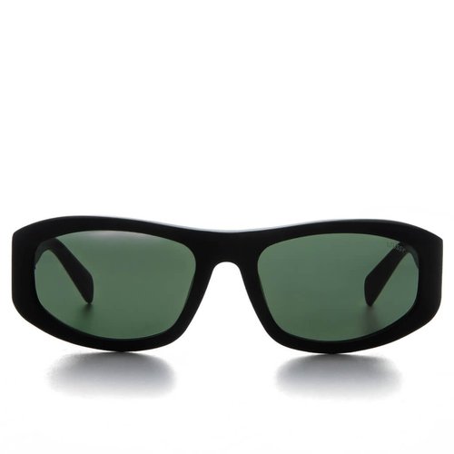 Stüssy Landon Sunglasses - Matte Black/Green Lens - 338380-MAGL