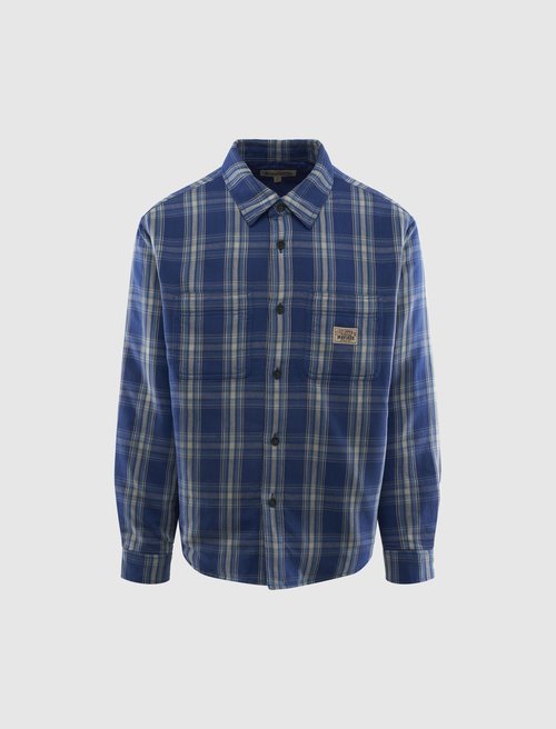 Stüssy Lau Plaid Shirt Jacket - 1110382-BLU