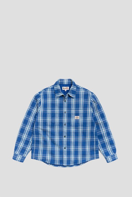 Stüssy Lau Plaid Shirt Jacket - Blue - 1110382-BLUE
