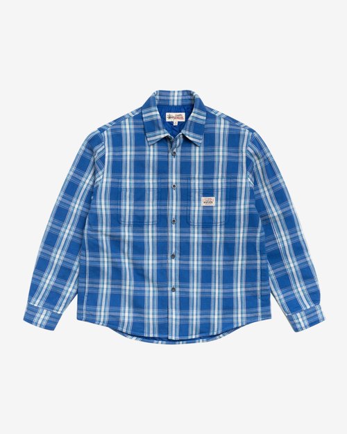Stüssy Lau Plaid Shirt Jacket - Blue - 1110382