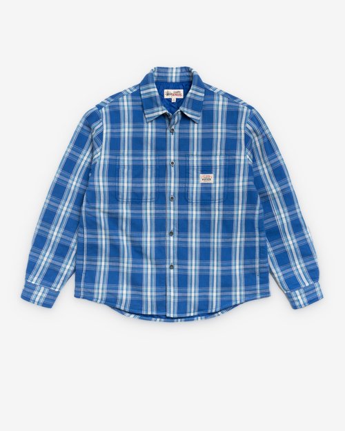 Stüssy Lau Plaid Shirt Jacket - Blue