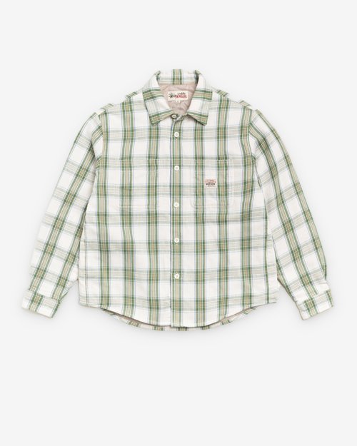 Stüssy Lau Plaid Shirt Jacket - Off White