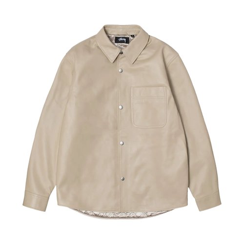 Stüssy Leather Overshirt - 1110298-NATU