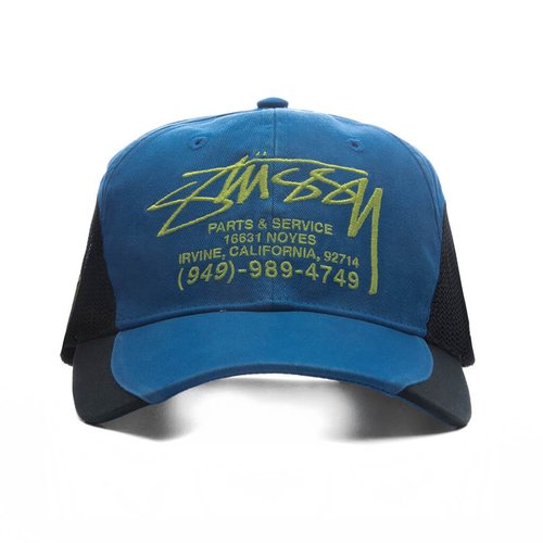 Stüssy LP Service Mesh Strapback Cap - Blue - 1311205-BLUE