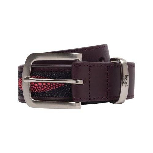 Stüssy Manta Ray Print Overlay Belt | Brown | Size L/XL - 135189-PLUM