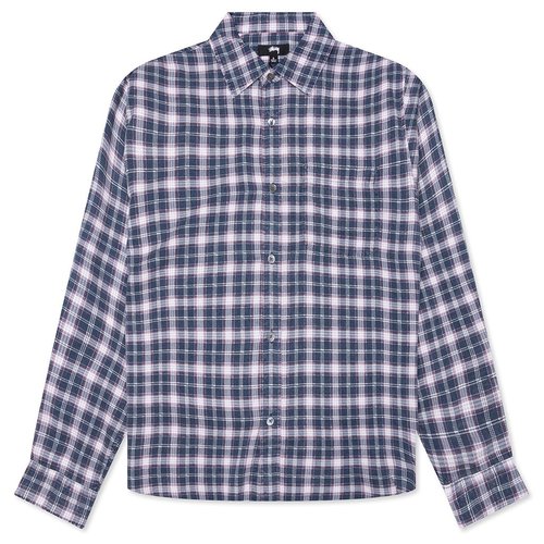 Stüssy Matthew Shirt Printed Plaid - Navy Blue - 1110328-NAVY