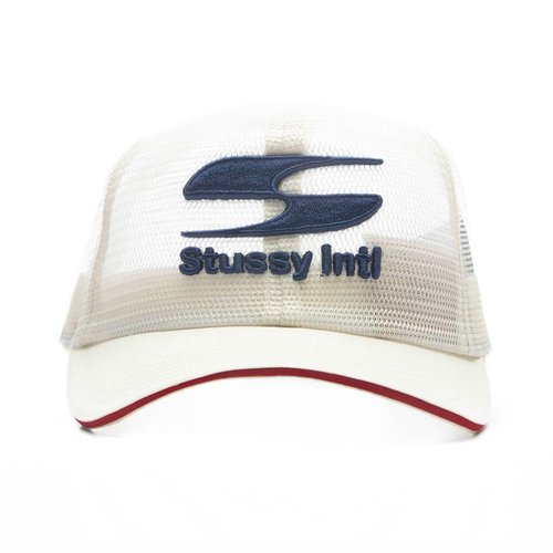 Stüssy Mid-Depth Moto S Mesh Trucker - Bone - 1311203-BONE