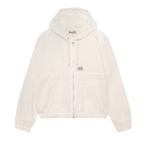 Stüssy Mesh Zip Hoodie - Bone - 115769-BONE