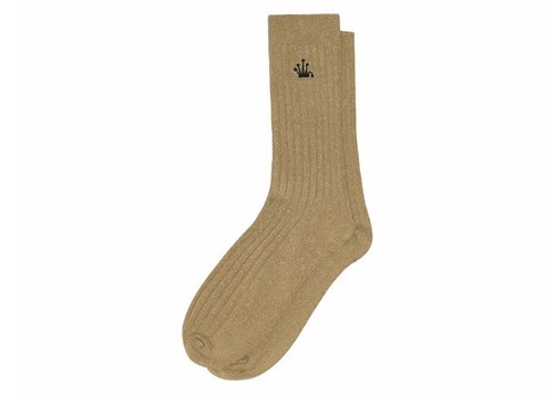Stüssy Metallic Crown Dress Sock - Metallic Gold - 138927