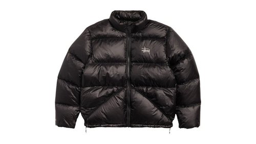 Stüssy Micro Ripstop Down Jacket - Jet Black - 115877-JETB