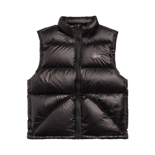 Stüssy Micro Ripstop Down Vest - Black - 115895-BLAC