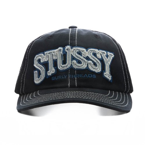 Stüssy Mid Depth Burly Threads Cap - Black - 1311200-BLAC