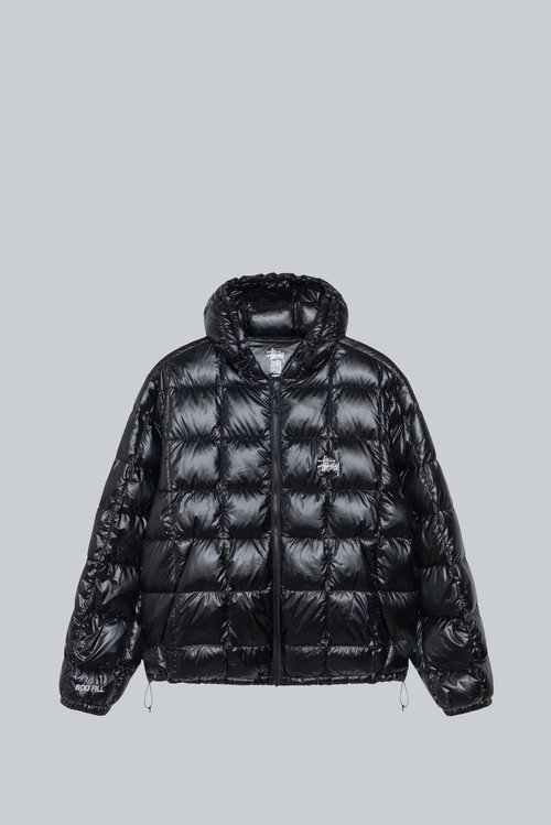 Stüssy Midweight Hooded Puffer - Black - 115856-BLAC