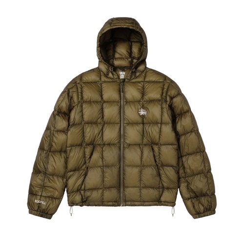 Stüssy Midweight Hooded Puffer - Olive - 115856-OLIV-S