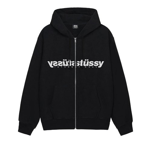Stüssy Mirror Zip Hoodie - Black - 1975127-BLAC